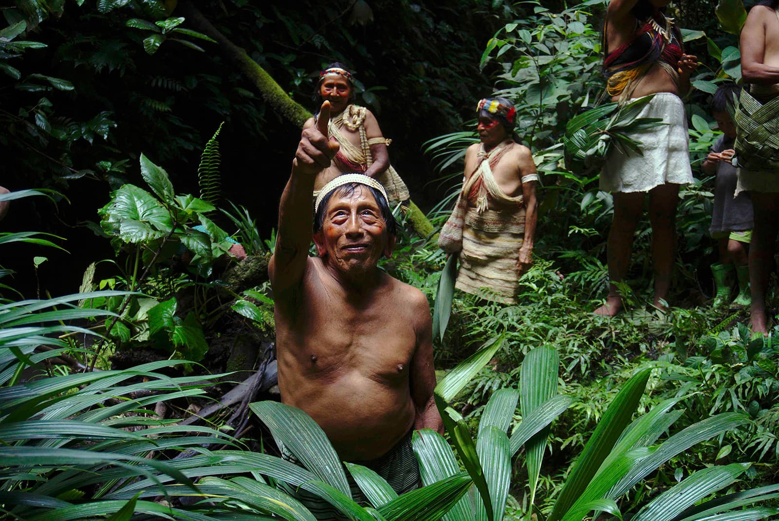 Waorani community in the Amazon
